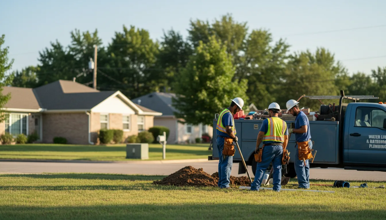Residential water line and bathroom plumbing service in Bruin, PA